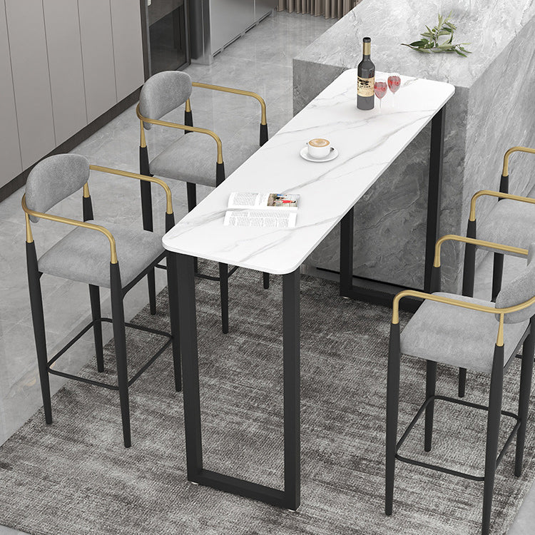 Industrial Pub Dining Set 1/3/5 Pieces Rectangular Bar Stool and Table Set