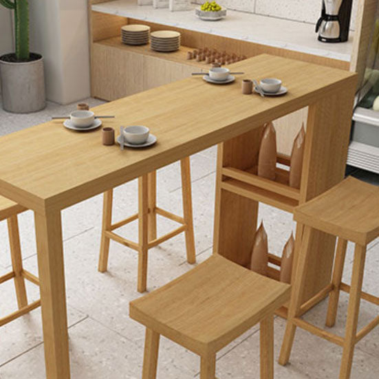 Solid Wood Bar Table Set 1/3/4/5 Pieces Bar Stool and Table Set