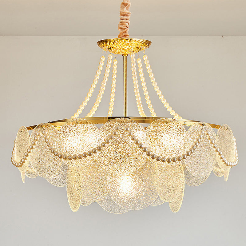 Glass Drum Flush Light Fixtures Modern Flush Mount Ceiling Lights for Living Room