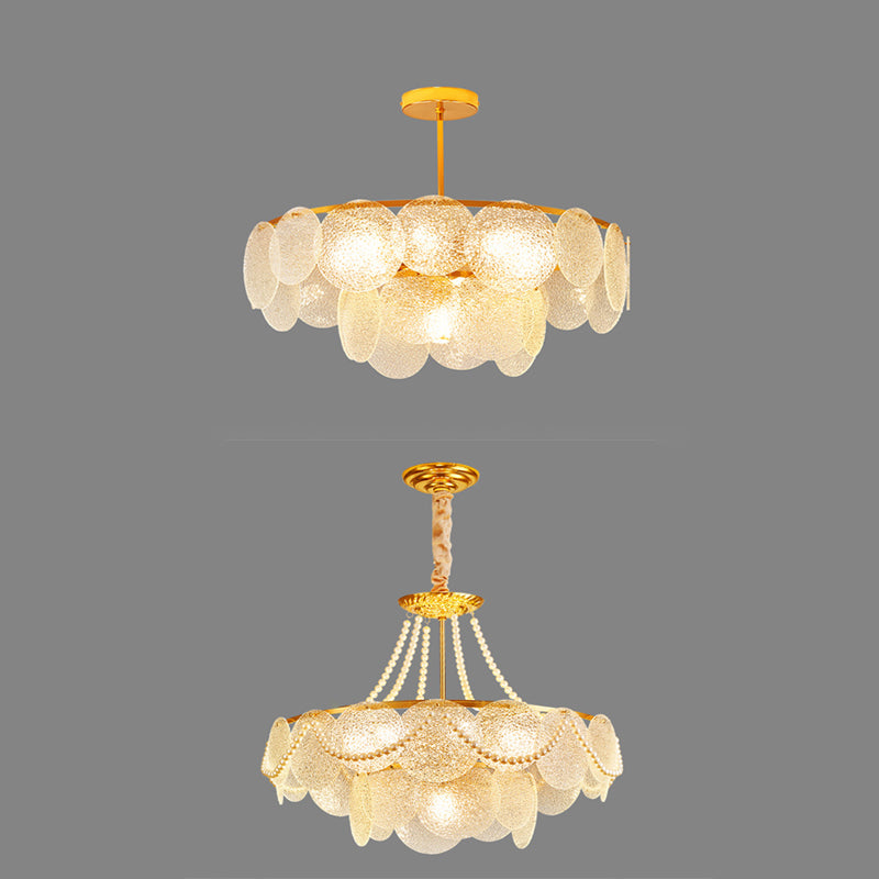 Glass Drum Flush Light Fixtures Modern Flush Mount Ceiling Lights for Living Room