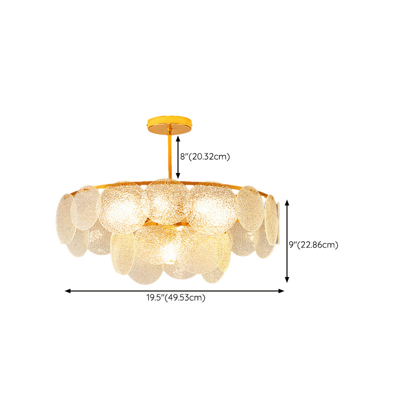 Glass Drum Flush Light Fixtures Modern Flush Mount Ceiling Lights for Living Room