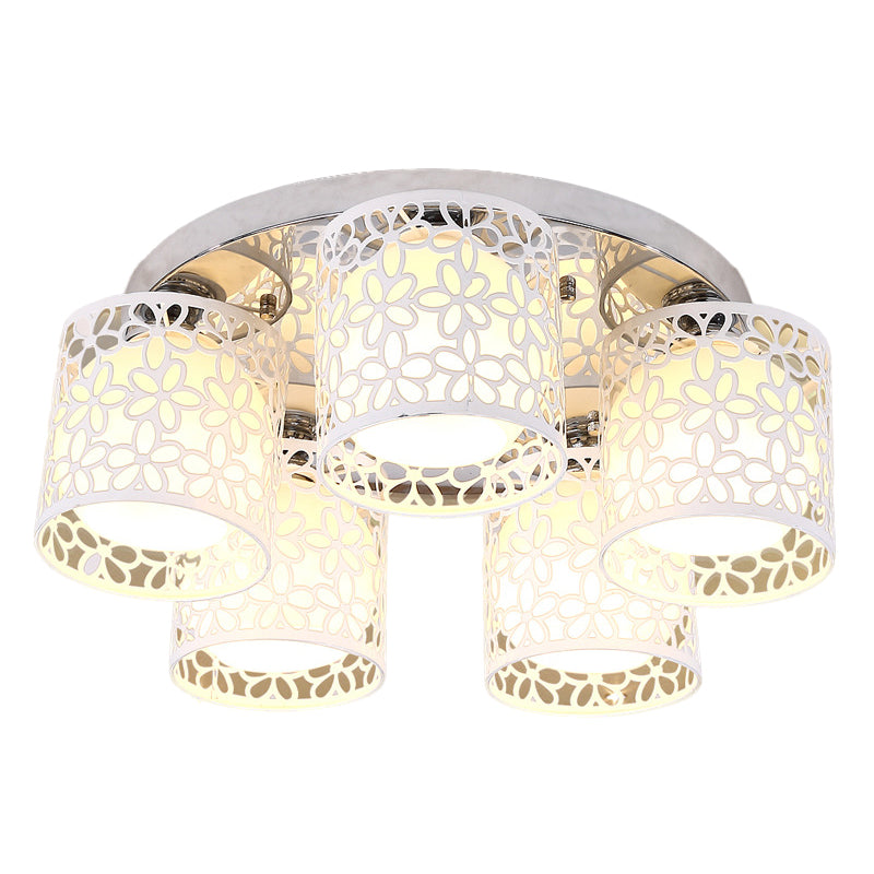 Modern Style Ball Shape Flush Mount 5-Lights Glass Ceiling Light for Bedroom