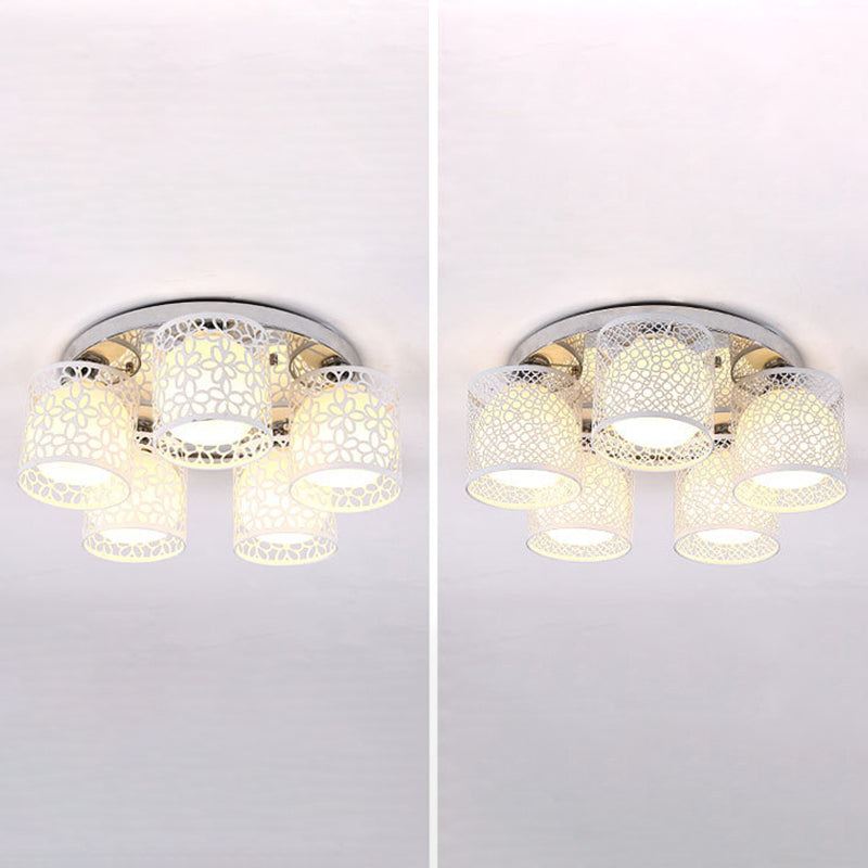 Modern Style Ball Shape Flush Mount 5-Lights Glass Ceiling Light for Bedroom