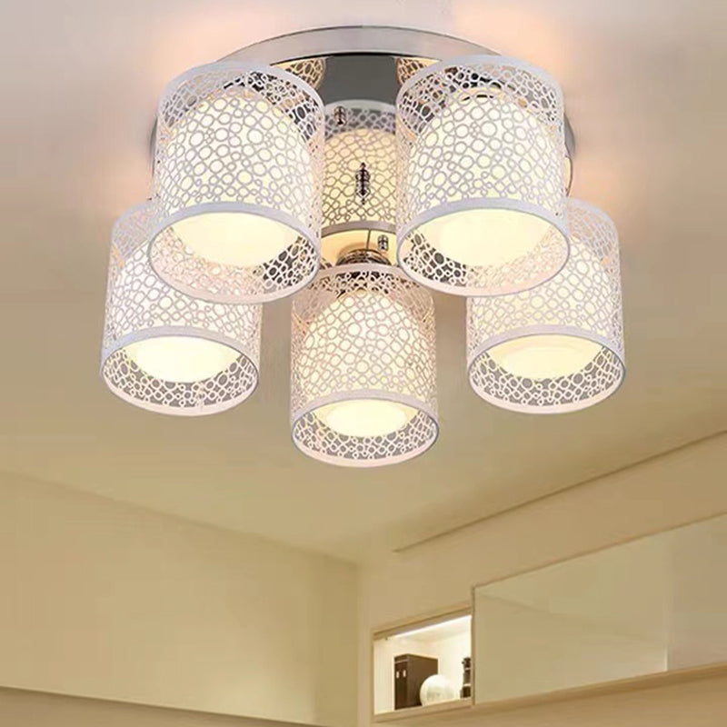 Modern Style Ball Shape Flush Mount 5-Lights Glass Ceiling Light for Bedroom