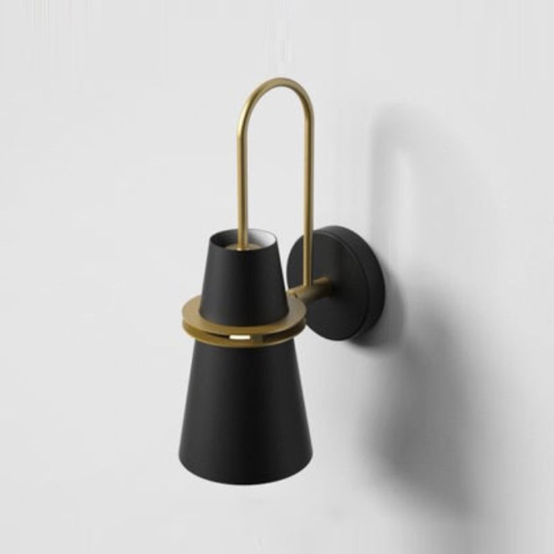 Modern Style Cone Shape Wall Sconce Metal 1 Light Sconces for Bathroom