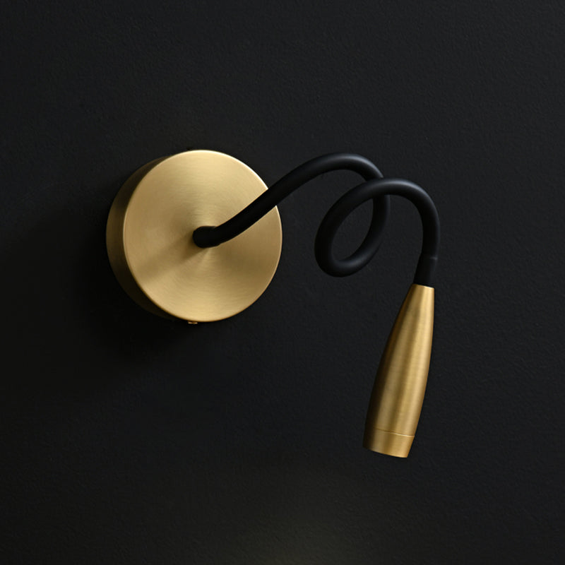 Gold Modern Wall Sconce Linear Shape Wall Light with Metal Shade for Bedroom