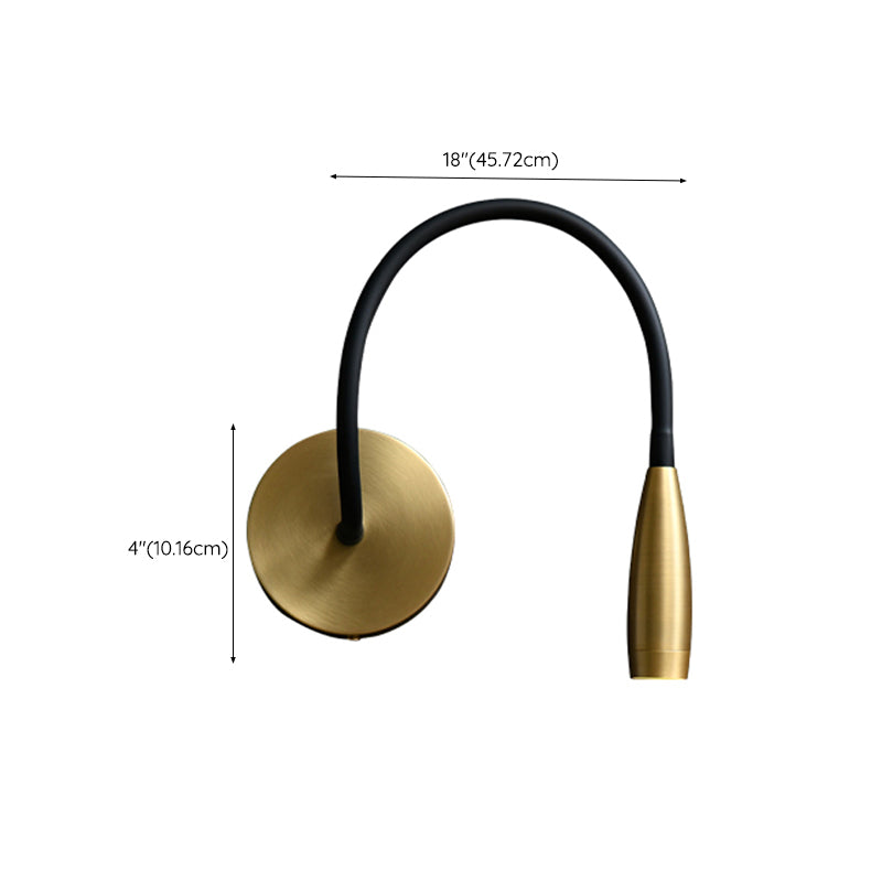 Gold Modern Wall Sconce Linear Shape Wall Light with Metal Shade for Bedroom