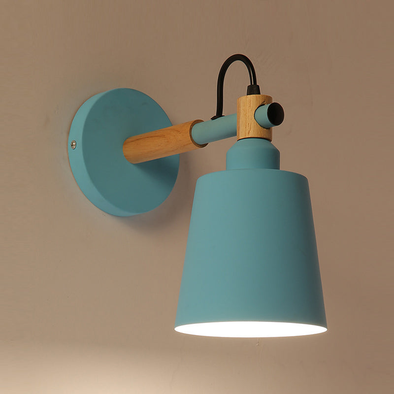 Macaron Empire Shape Wall Sconce Metal 1 Light Sconces for Bedroom