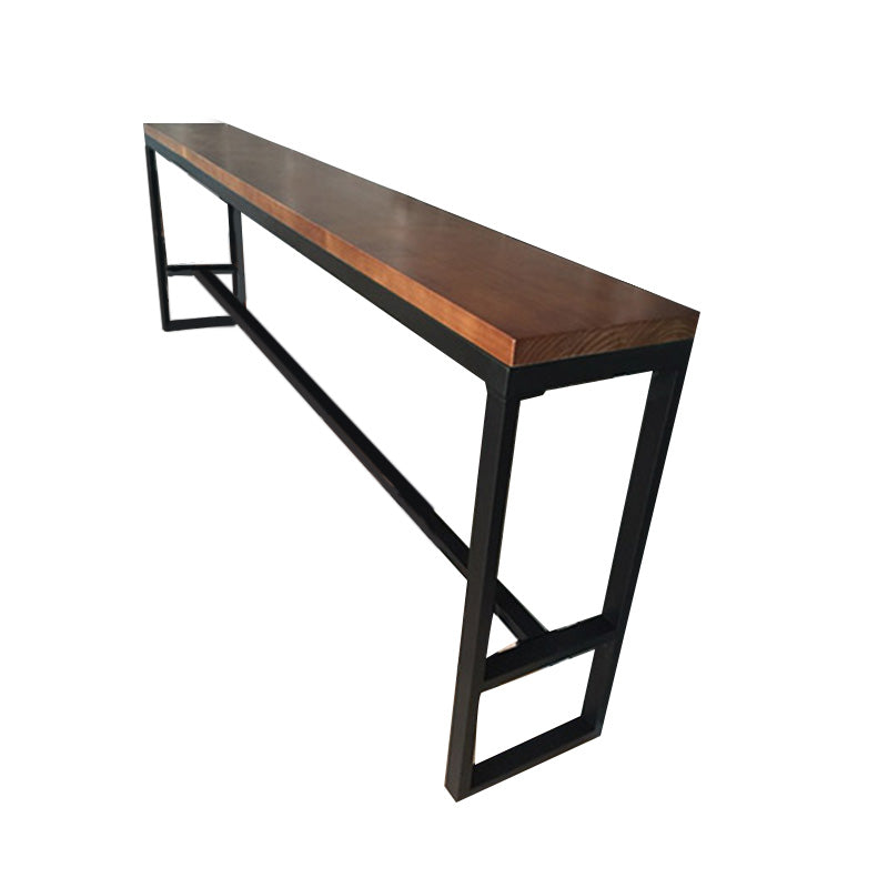Modern Bar-height Table Solid Wood Top Pub Table for Patio Use