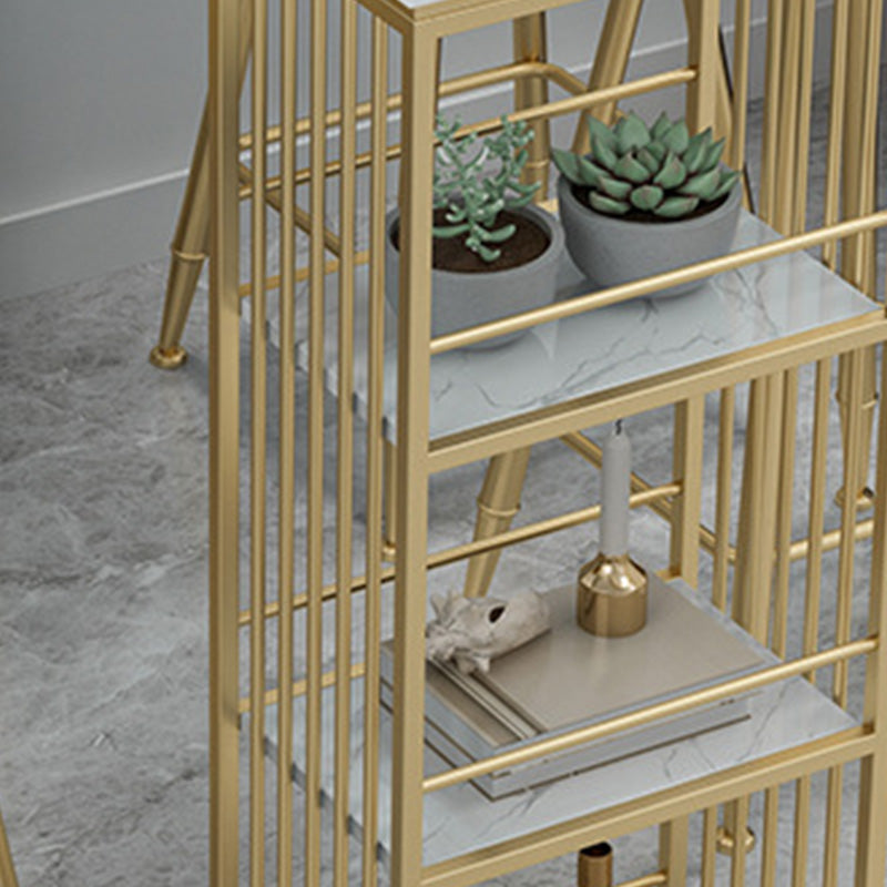 Glam Pub Height Dining Table Faux Marble Top Pub Table for Patio Use