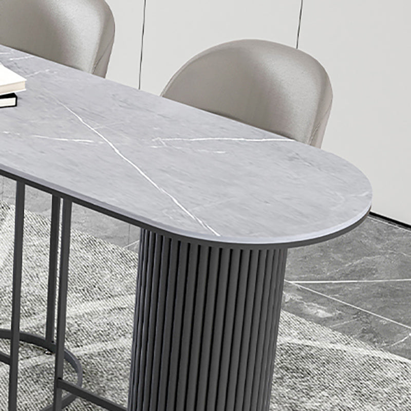 41.3-inch Stone Top Table Modern Style Bistro Pub Table for Living Room