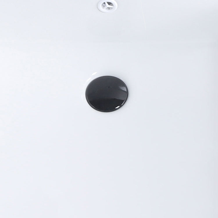 Modern Bathroom Sink Pop-Up Drain Porcelain Rectangular Vessel Bathroom Sink