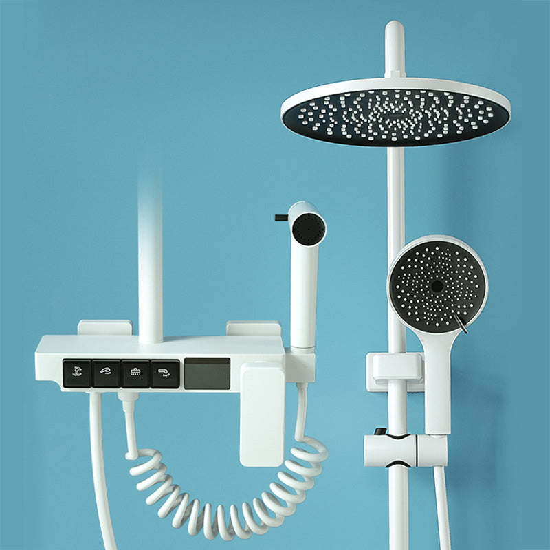 Modern  Pressure Balanced Diverter Valve Shower Faucet Adjustable Shower System on Wall