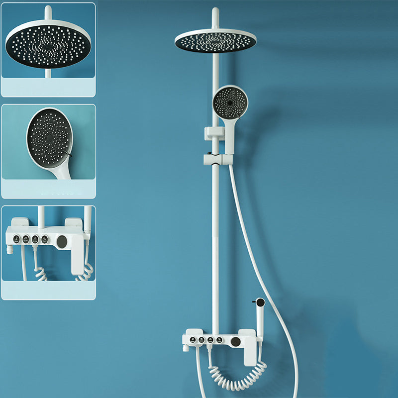 Modern  Pressure Balanced Diverter Valve Shower Faucet Adjustable Shower System on Wall