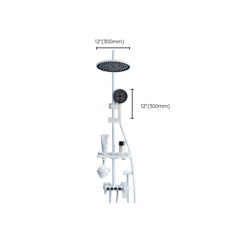Contemporary Copper Shower System Wall Mounted Shower System with Hand Shower