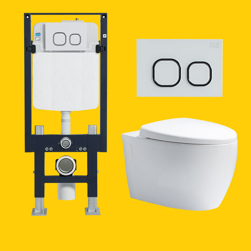 Wall-mounted Toilet Household In-wall Hidden Tank Soft-Close Seat Toilet
