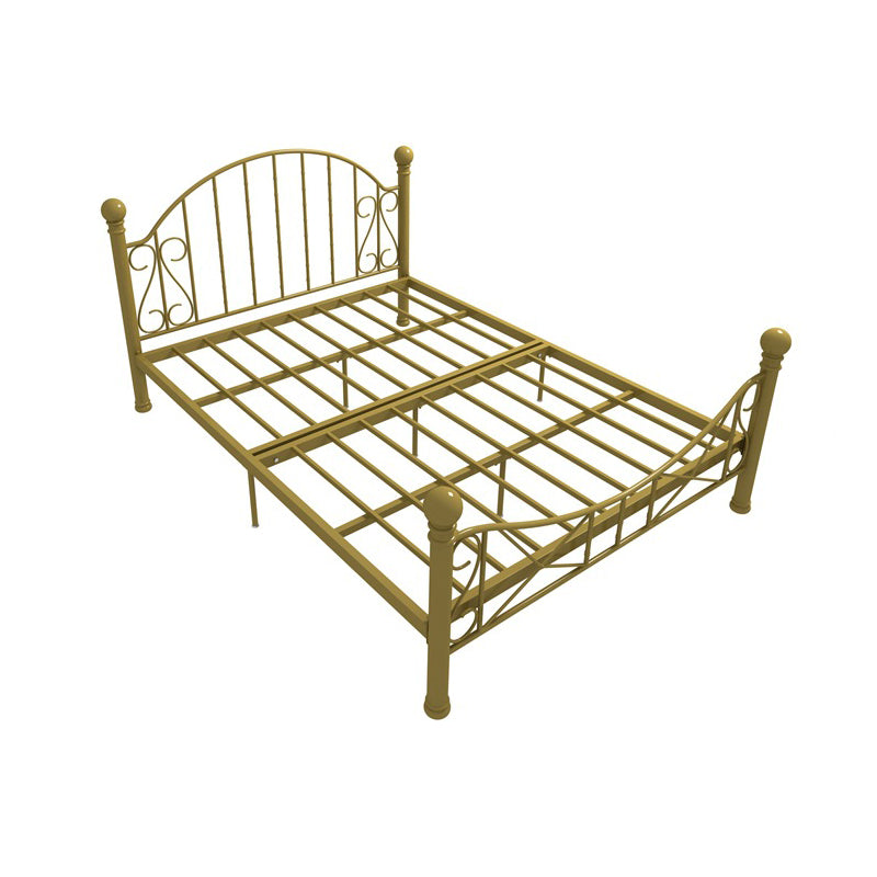 Metal Slat Headboard with Footboard Contemporary Princess Bed