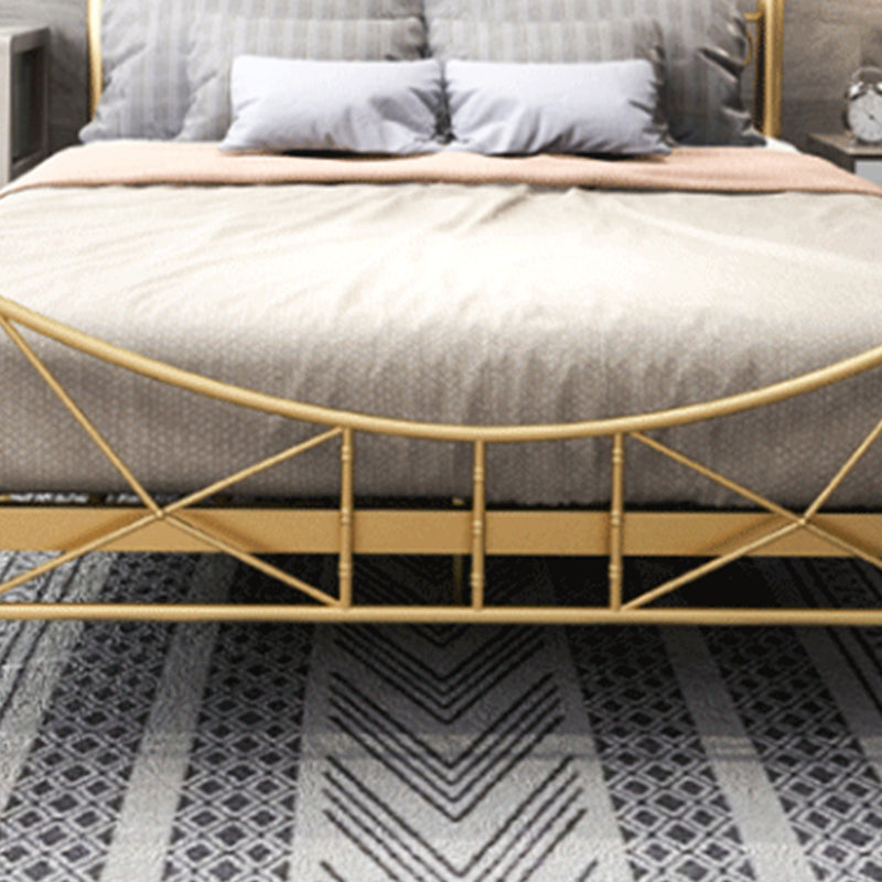 Metal Slat Headboard with Footboard Contemporary Princess Bed