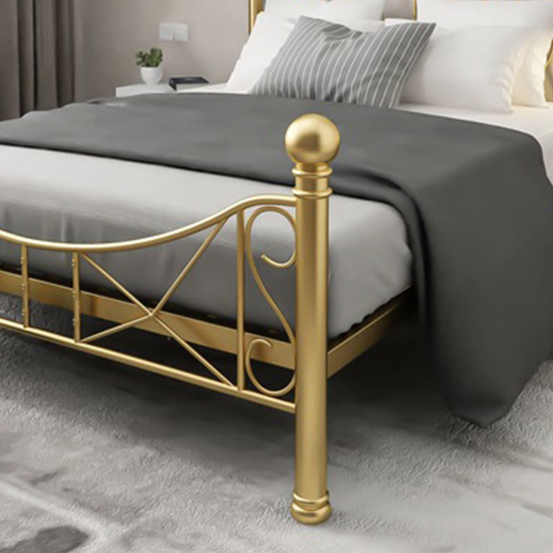 Metal Slat Headboard with Footboard Contemporary Princess Bed