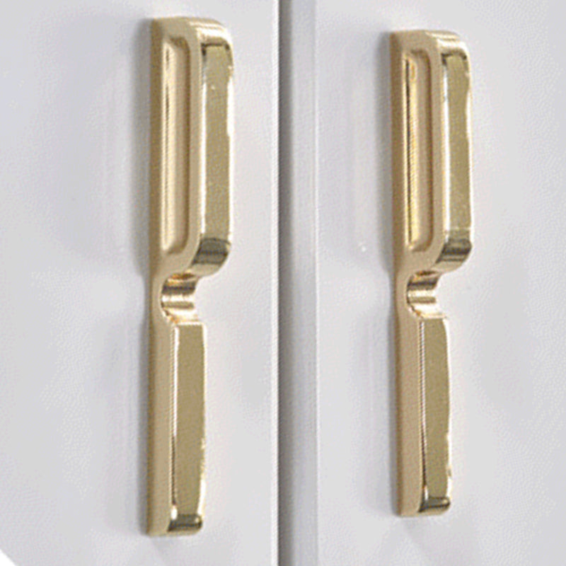 Stone Glam Storage Chest Bedroom Chest in White with Drawers