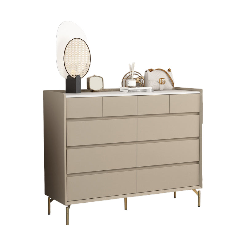 Glam Stone Storage Chest Bedroom 16" Wide Chest in White with Drawers