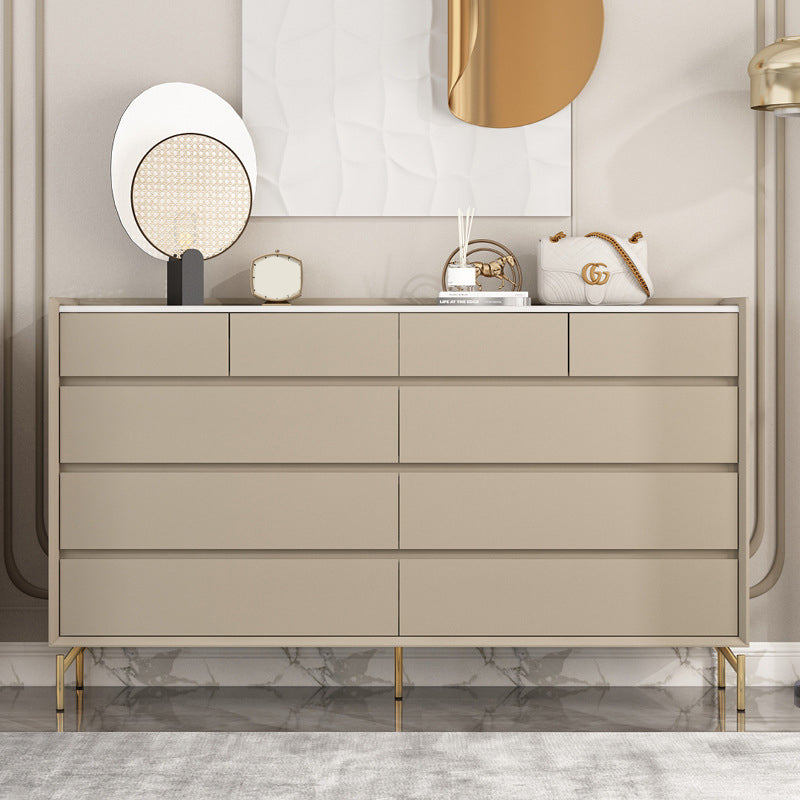 Glam Stone Storage Chest Bedroom 16" Wide Chest in White with Drawers