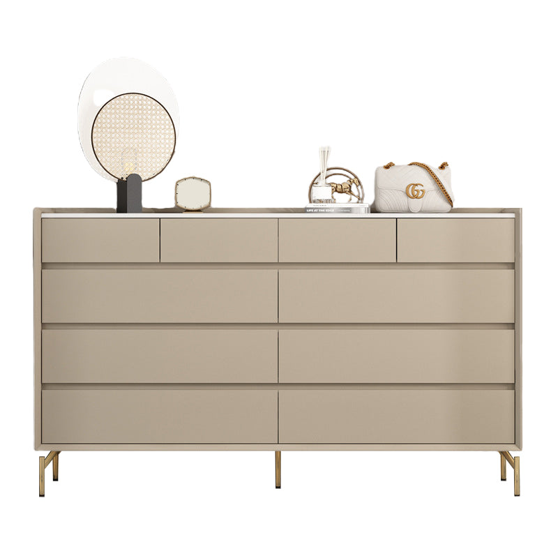 Glam Stone Storage Chest Bedroom 16" Wide Chest in White with Drawers