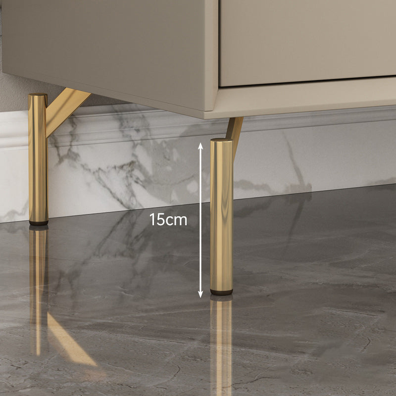 Glam Stone Storage Chest Bedroom 16" Wide Chest in White with Drawers