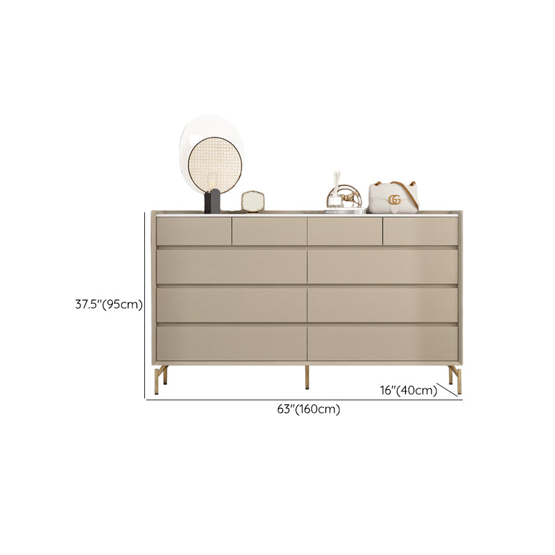 Glam Stone Storage Chest Bedroom 16" Wide Chest in White with Drawers