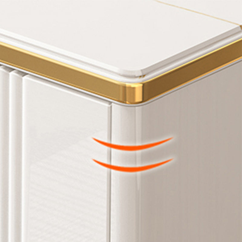 Contemporary Bedroom Storage Chest Stone Chest in White with Drawers