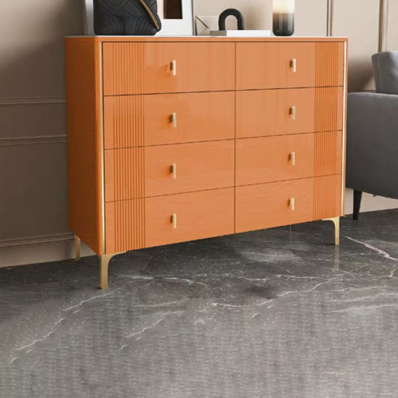 Engineered Wood Glam Horizontal Storage Chest Bedroom Chest with Drawers