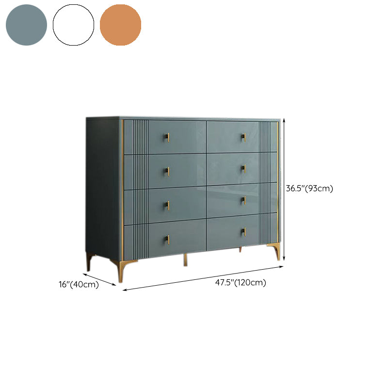 Engineered Wood Glam Horizontal Storage Chest Bedroom Chest with Drawers