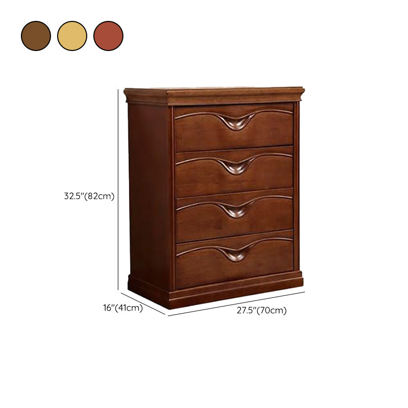 Traditional Storage Chest Dresser Solid Wood Storage Chest with 3/4/5 Drawers