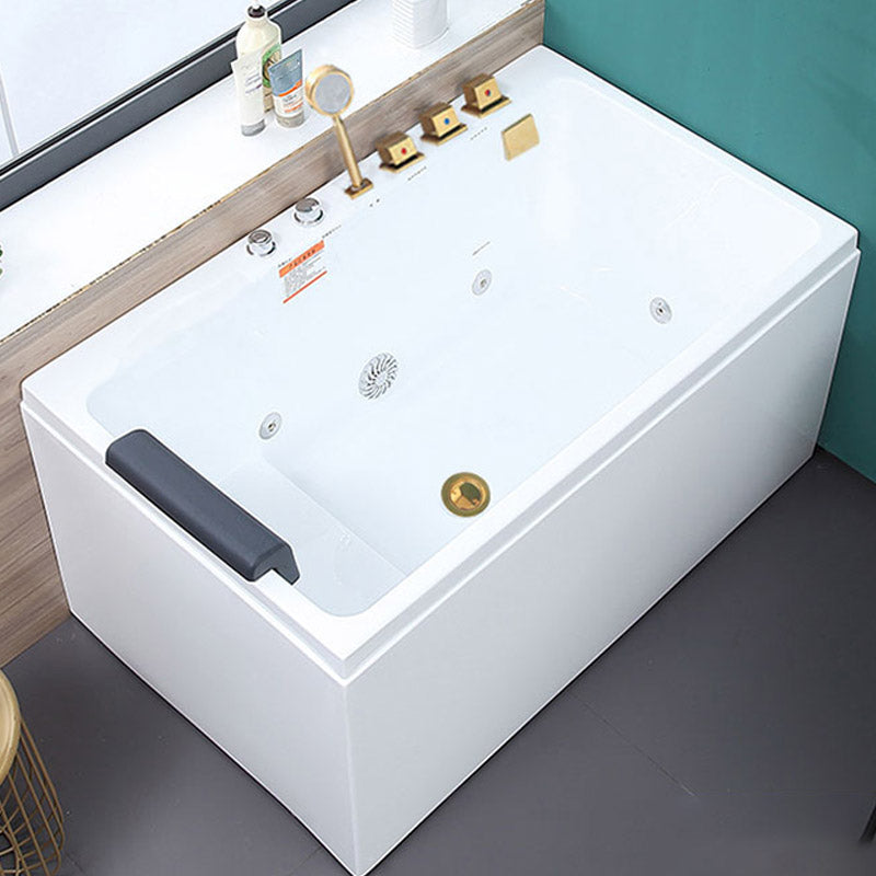 Bathroom Soaking Bath Tub Seat Included Back to Wall Bathtub