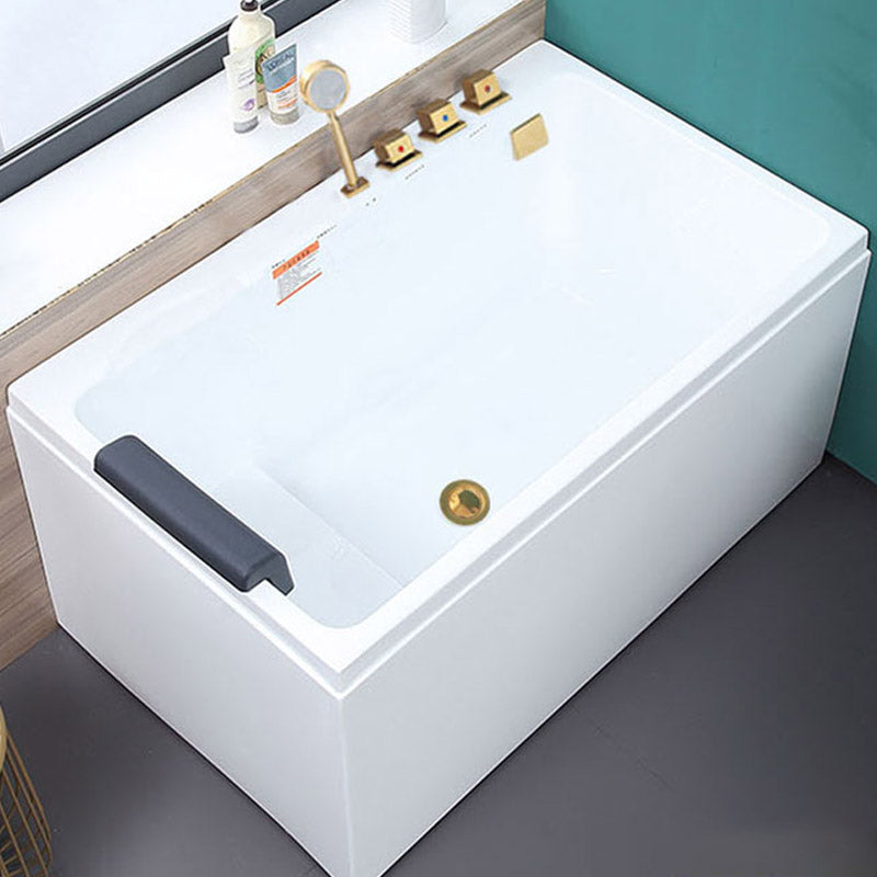 Bathroom Soaking Bath Tub Seat Included Back to Wall Bathtub
