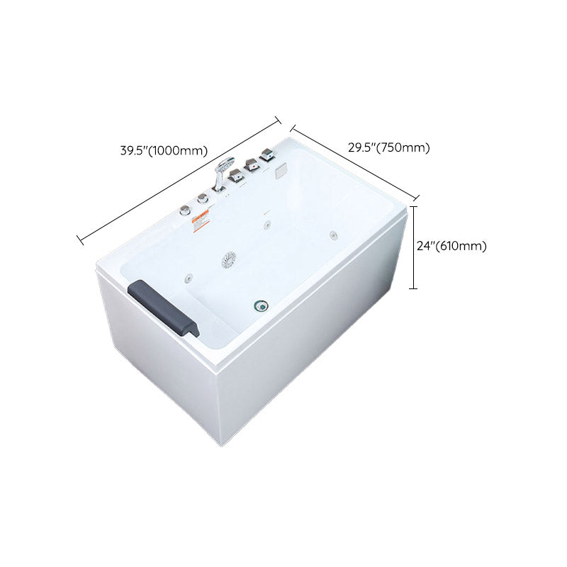 Bathroom Soaking Bath Tub Seat Included Back to Wall Bathtub