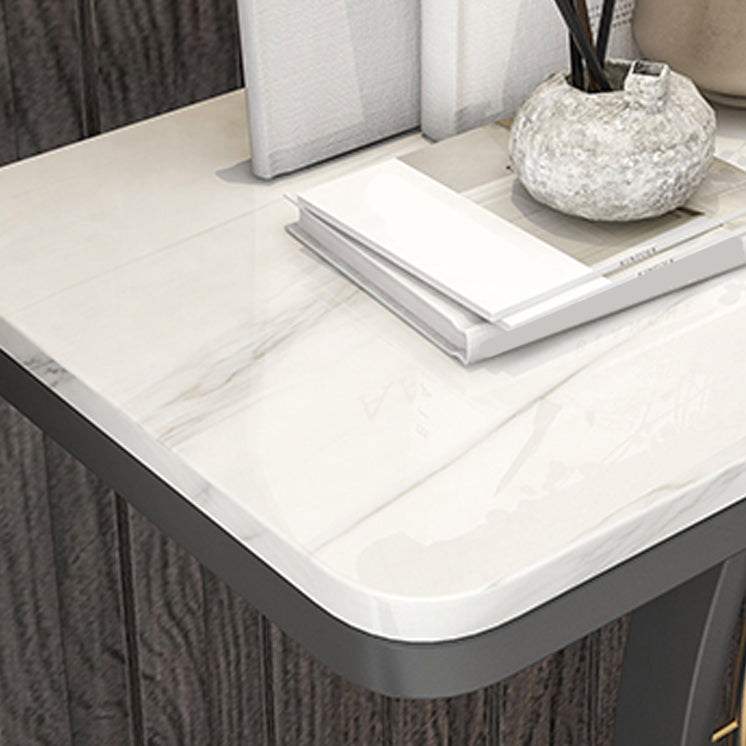 11" Wide Stone Contemporary Console Table Rectangle Console Sofa Table