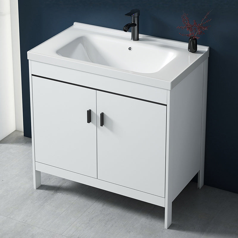 Modern Sink Vanity Wood with Mirror Faucet and Standalone Cabinet Sink Floor Cabinet