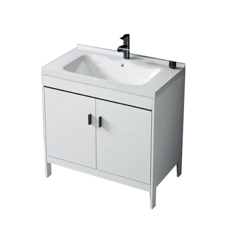 Modern Sink Vanity Wood with Mirror Faucet and Standalone Cabinet Sink Floor Cabinet