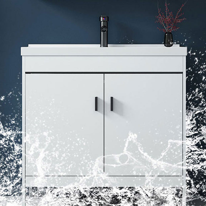 Modern Sink Vanity Wood with Mirror Faucet and Standalone Cabinet Sink Floor Cabinet