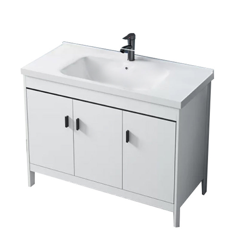 Modern Sink Vanity Wood with Mirror Faucet and Standalone Cabinet Sink Floor Cabinet