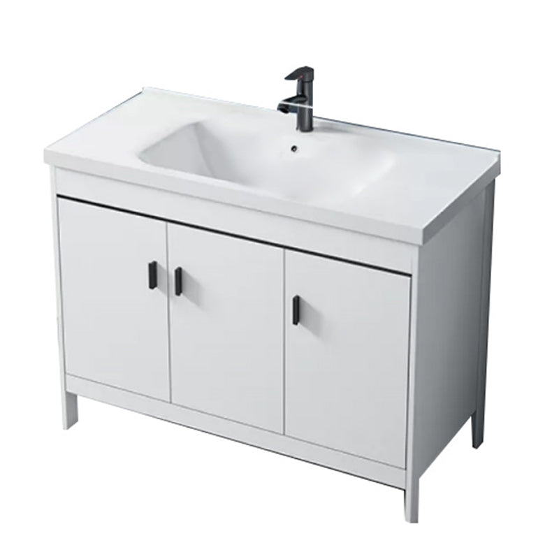 Modern Sink Vanity Wood with Mirror Faucet and Standalone Cabinet Sink Floor Cabinet