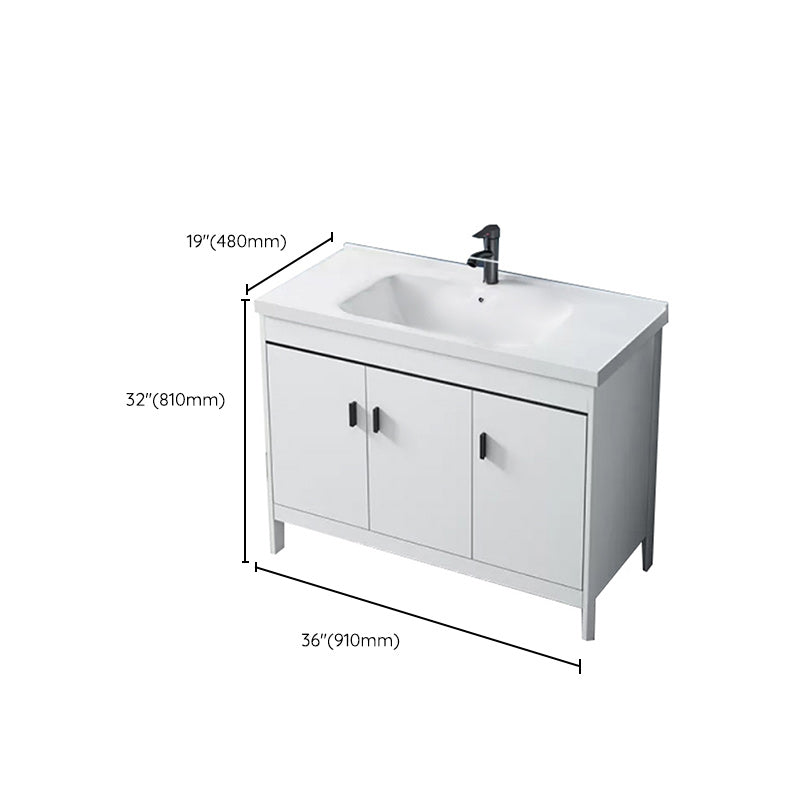 Modern Sink Vanity Wood with Mirror Faucet and Standalone Cabinet Sink Floor Cabinet