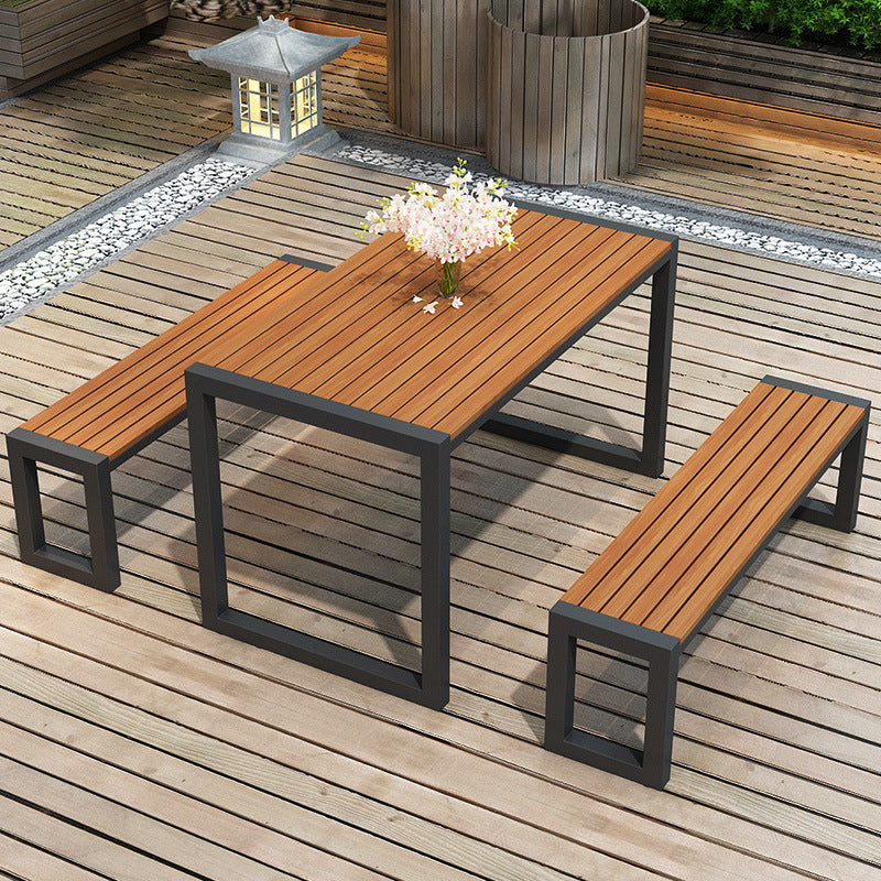 Industrial 1/3 Pieces Dining Set Reclaimed Wood Dining Table Set for Outdoor