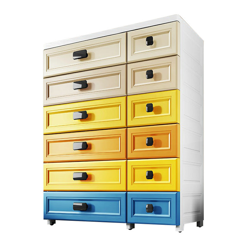 Modern Non-Hanging Armoire with Legs Plastic Storage Cabinet
