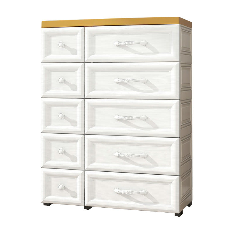 Modern Non-Hanging Armoire with Legs Plastic Storage Cabinet