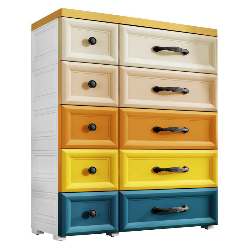 Modern Non-Hanging Armoire with Legs Plastic Storage Cabinet