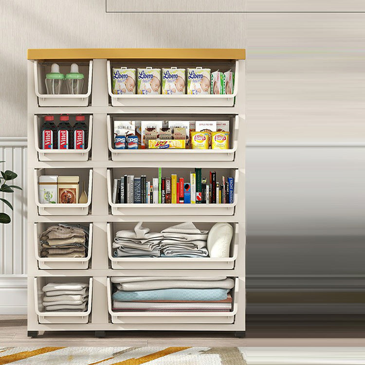 Modern Non-Hanging Armoire with Legs Plastic Storage Cabinet