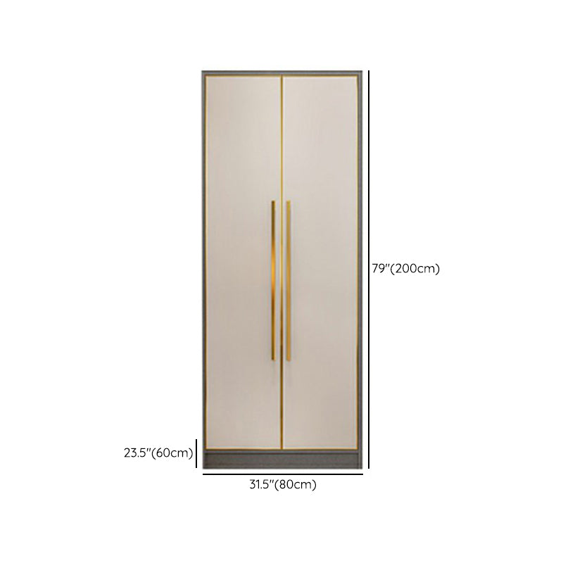 Contemporary Wardrobe Closet with Shelves Engineered Wood Wardrobe Armoire