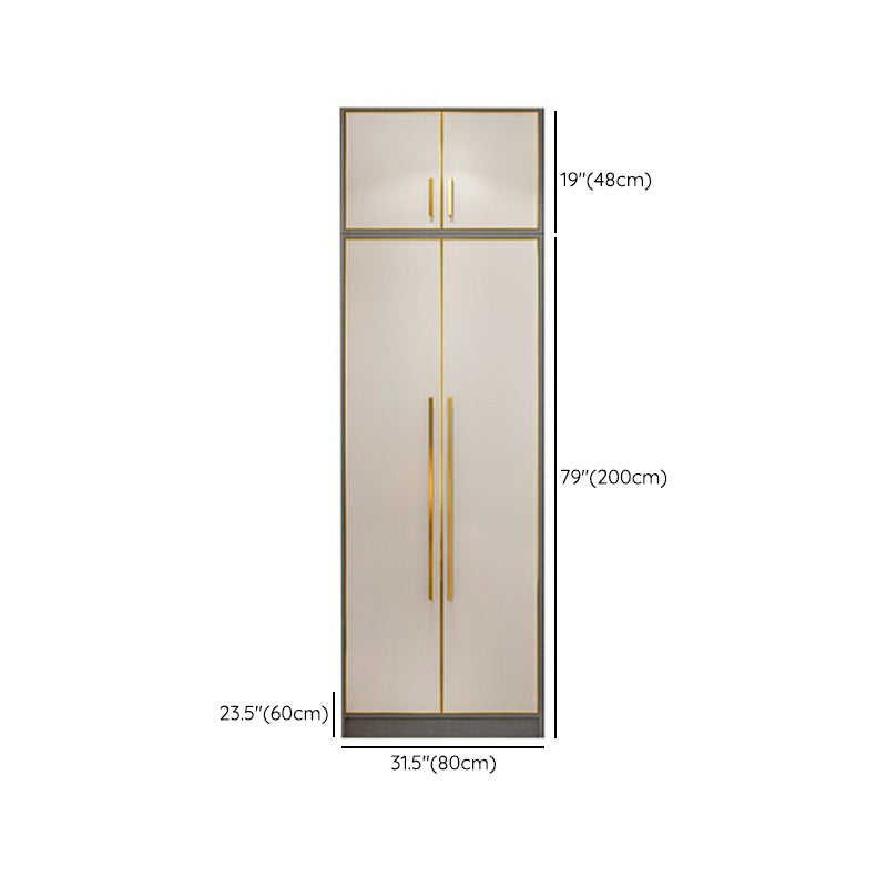Contemporary Wardrobe Closet with Shelves Engineered Wood Wardrobe Armoire